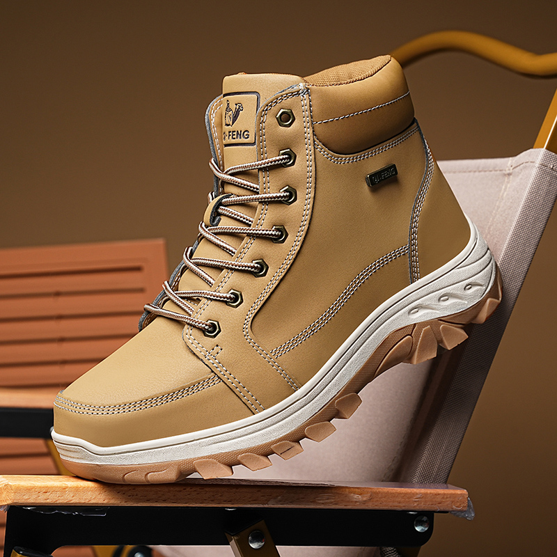 Men'S Shoes Yellow And Black - Męskie buty zimowe outdoorowe do chodzenia,