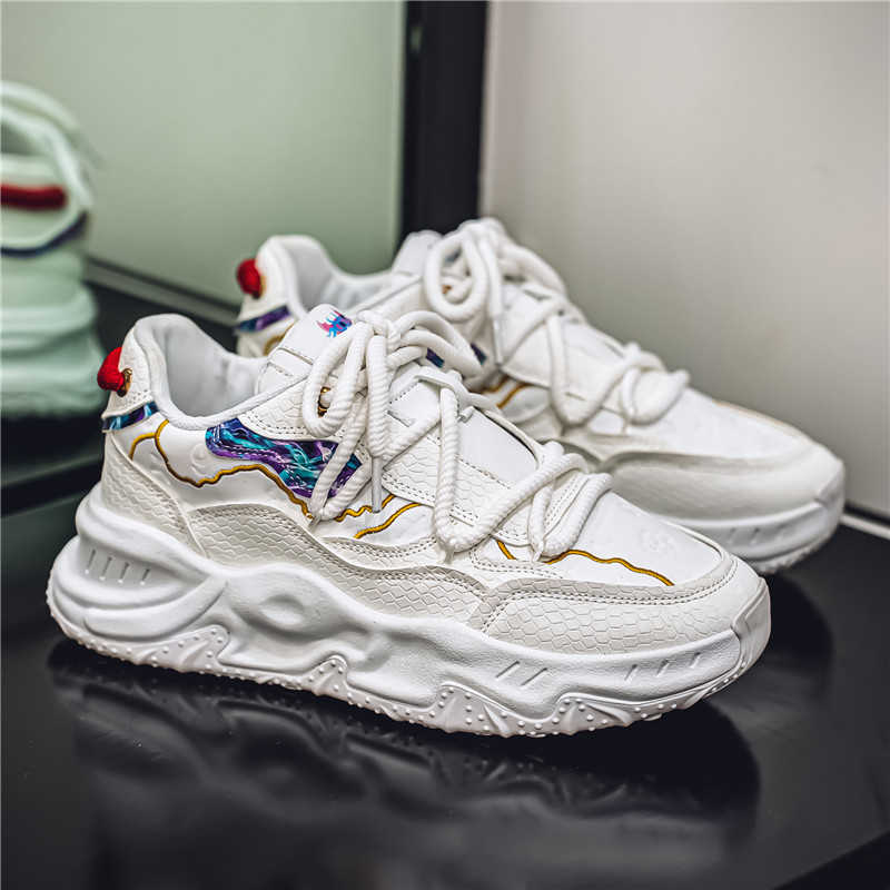 Men Shoes Size 46 - Okrągłe buty sportowe męskie z plecioną