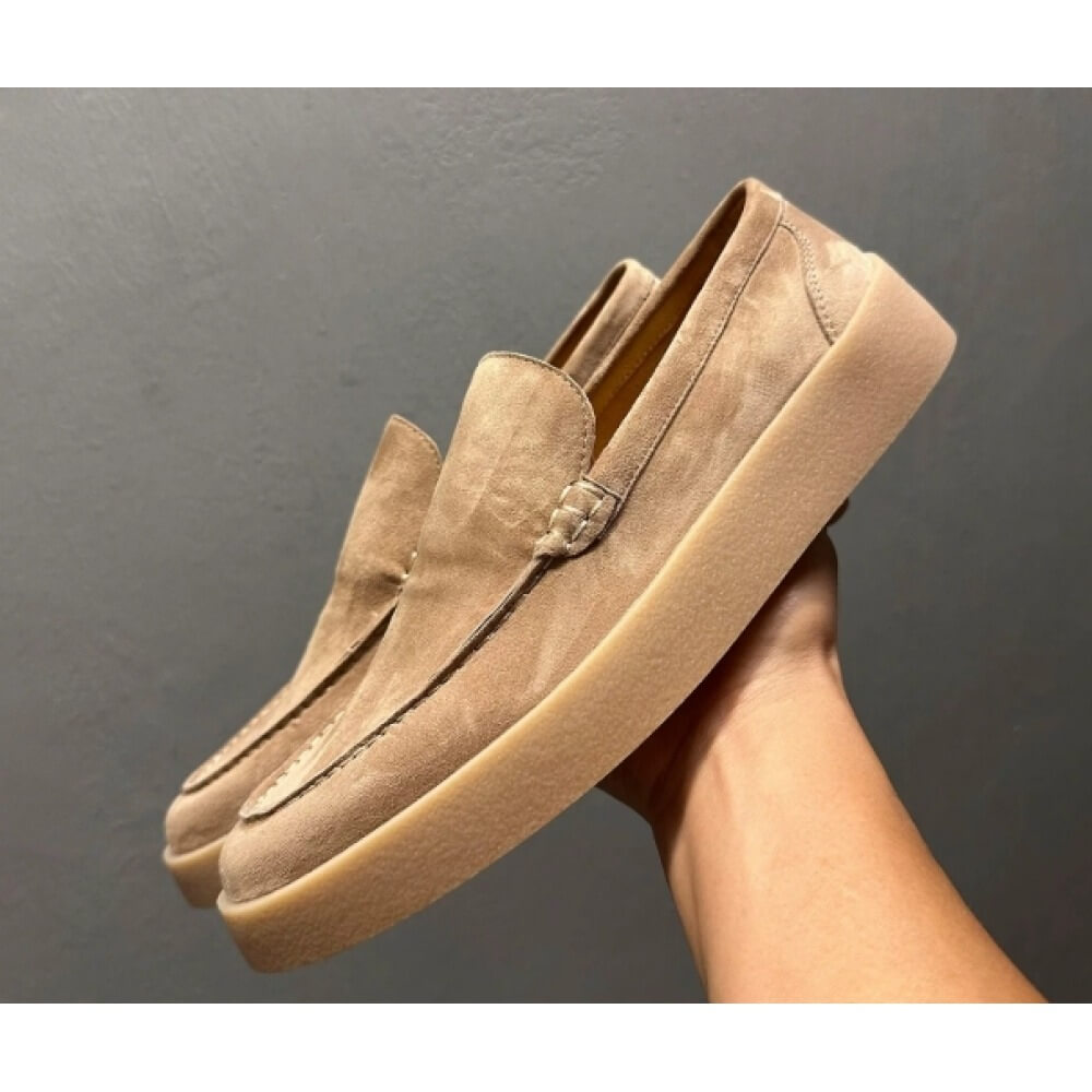 Men'S Shoes Smart - Luksusowe beżowe mokasyny na platformie z