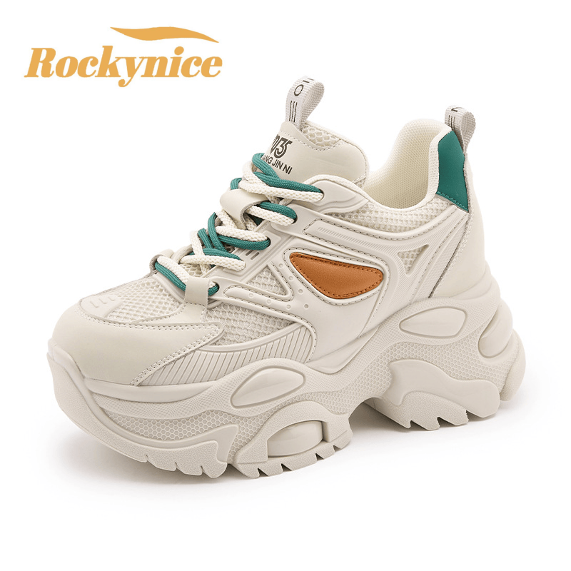 Mesh Trainer Breathable - Damskie Jesienne Sneakersy 2025 Wysokie Platformy