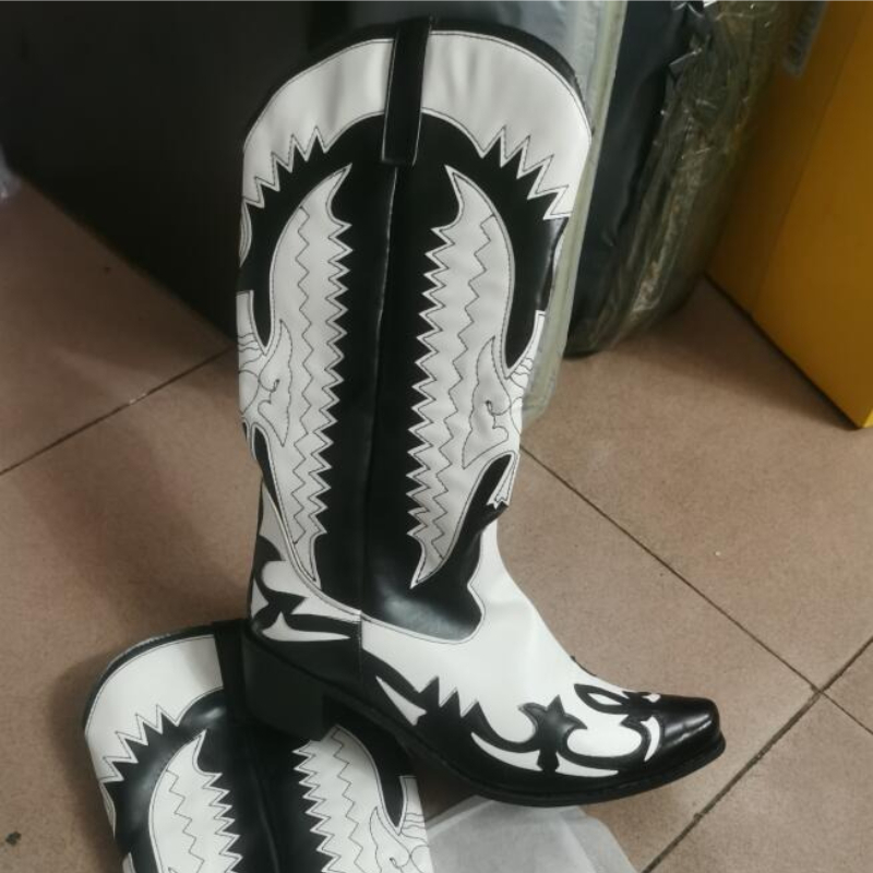 Men Shoes Size 46 - Modne męskie kowbojki 2027, buty motocyklowe