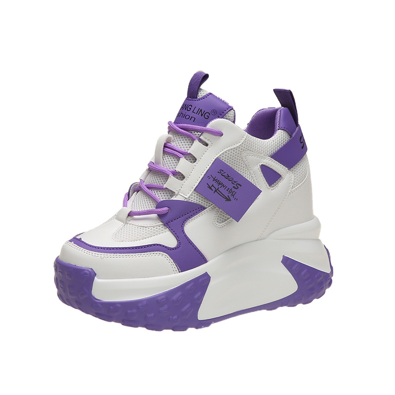 Mesh Trainer Breathable - Damskie sneakersy na wysokiej platformie 9,5