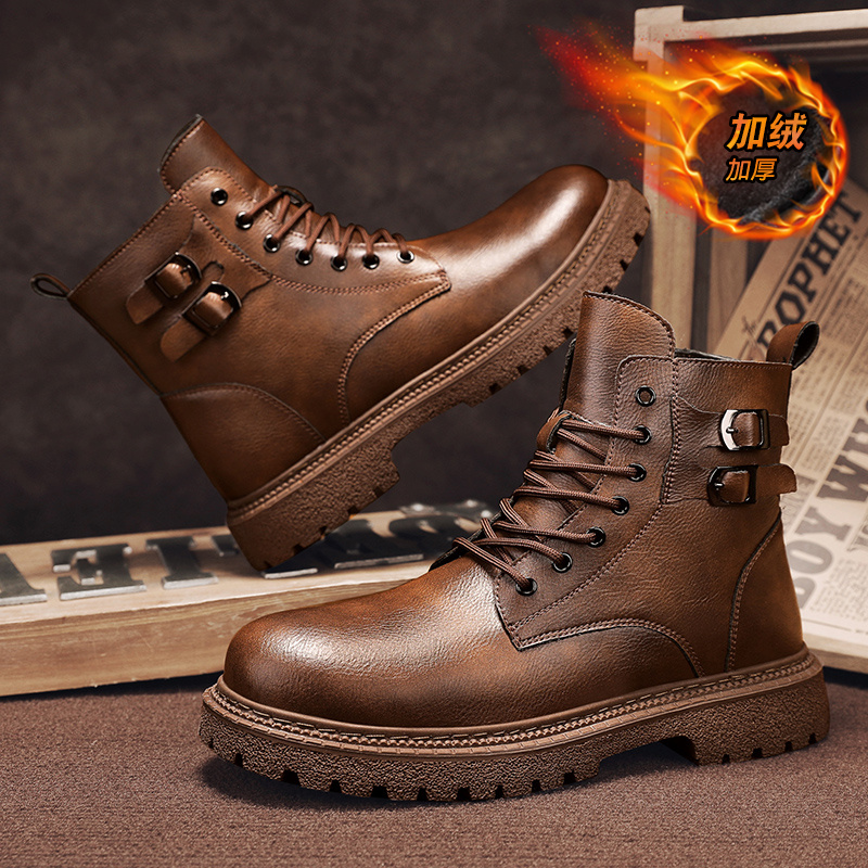 Men Shoes Size 46 - Nowe męskie buty śniegowce ze skóry