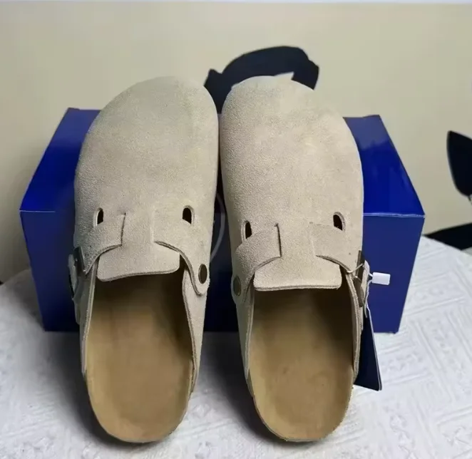 Men'S Shoes In Fashion - Damskie chodaki z korkową podeszwą, modne