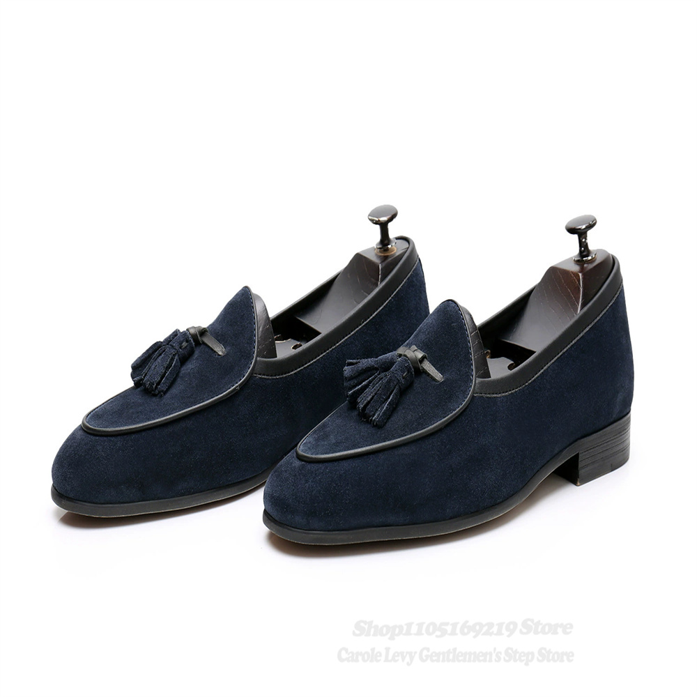 Męskie mokasyny z frędzlami, g – Men'S Shoes Navy Blue recenzja i cena