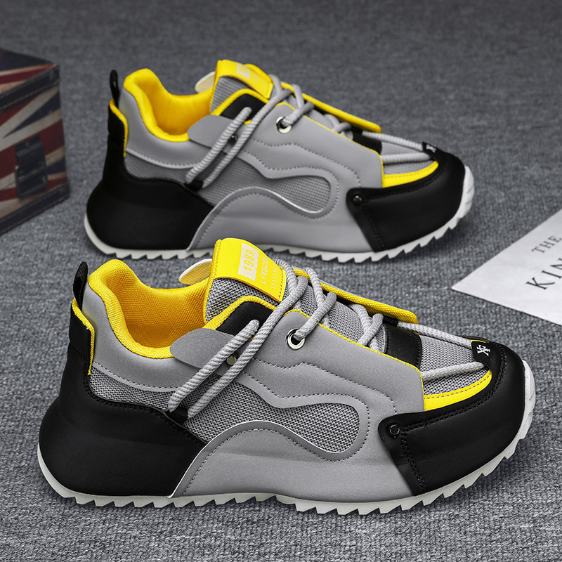 Szare, czarne i żółte masywne  – Men'S Shoes Yellow And Black recenzja i cena