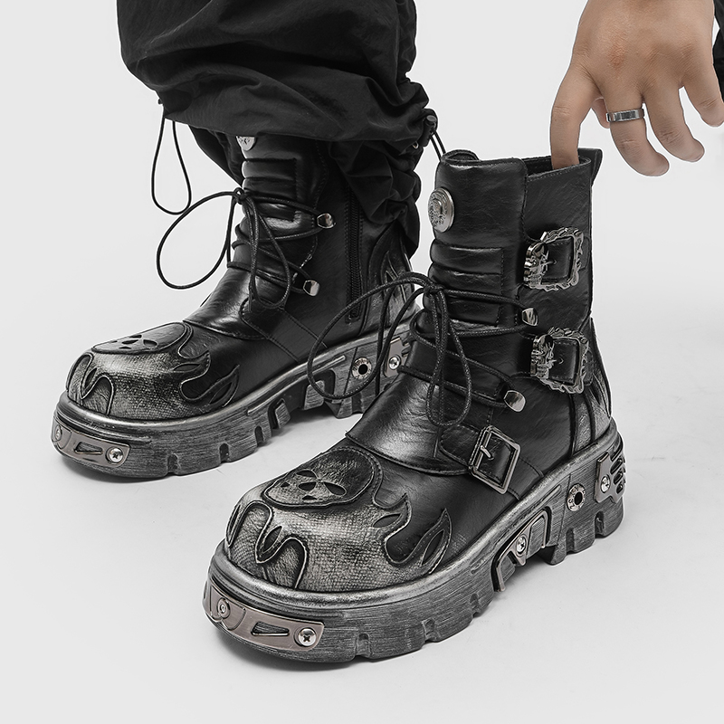Punkowe Retro Buty Męskie z Mo – Men'S Shoes Height Increase recenzja i cena