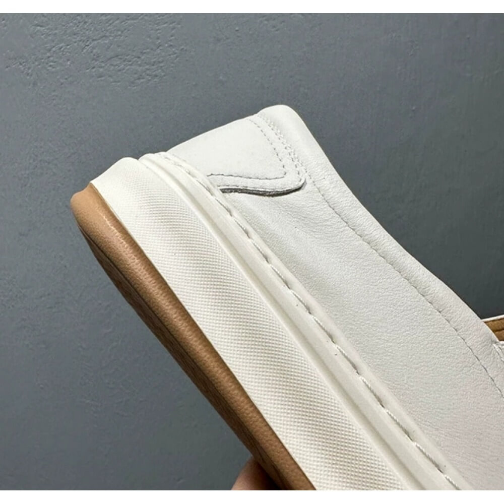 Luksusowe białe skórzane mokas – Men'S Shoes Smart recenzja i cena