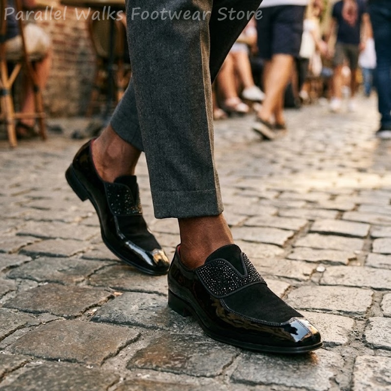 Męskie czarne lakierowane moka – Men'S Shoes Smart recenzja i cena