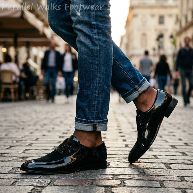 Męskie czarne lakierowane moka – Men'S Shoes Smart recenzja i cena