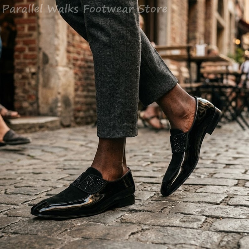 Męskie czarne lakierowane moka – Men'S Shoes Smart recenzja i cena