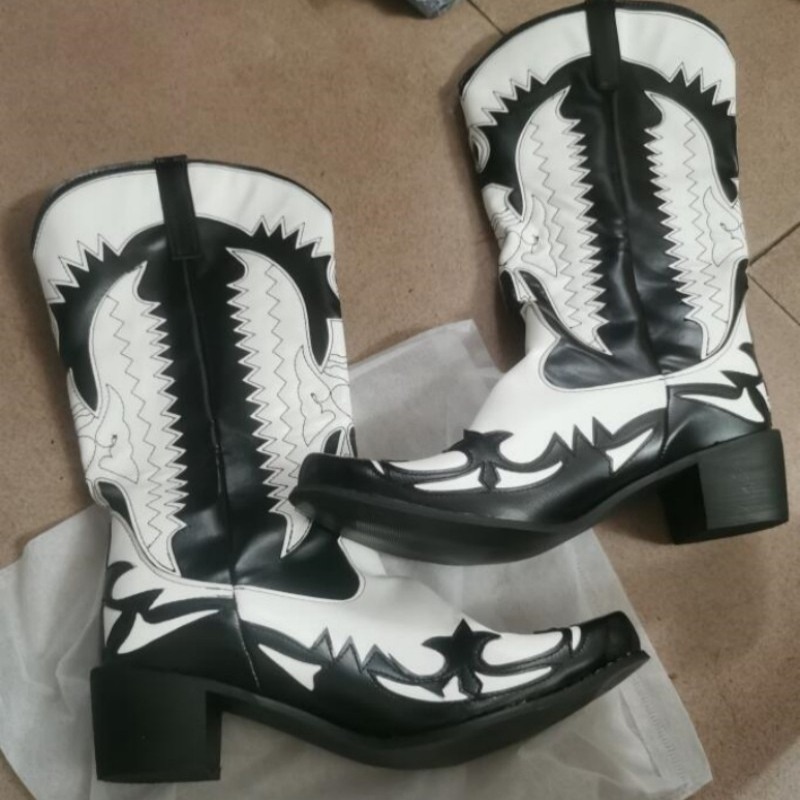 Modne męskie kowbojki 2027, bu – Men Shoes Size 46 recenzja i cena