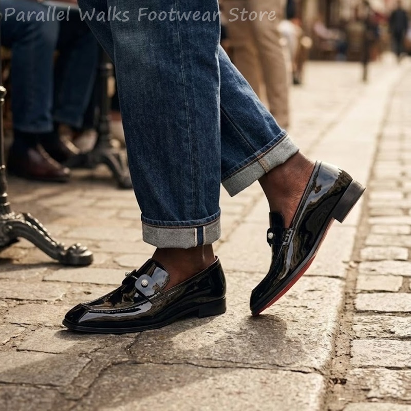 Męskie czarne lakierowane moka – Men'S Shoes Smart recenzja i cena