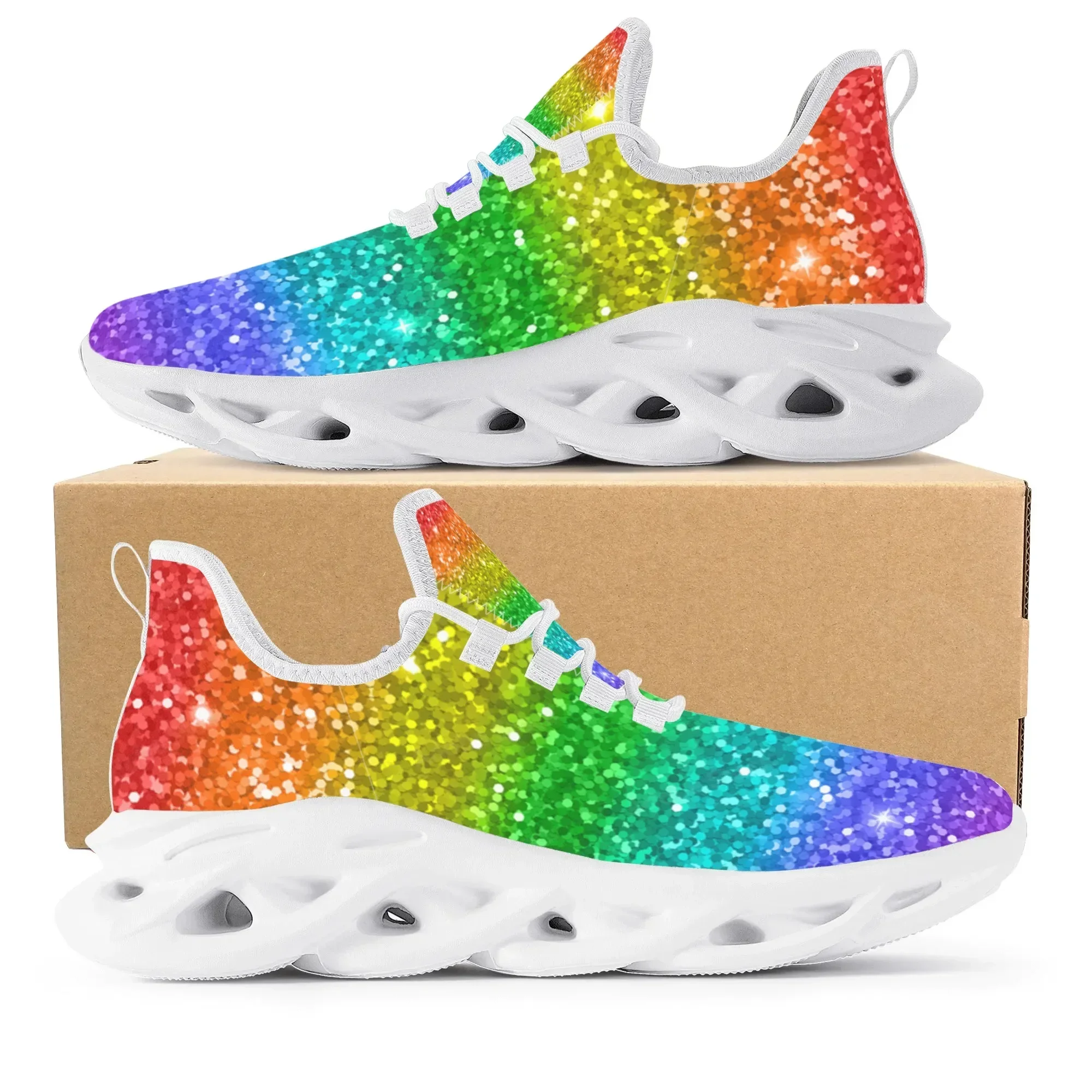 Kolorowe, tęczowe sneakersy w  – Men'S Shoes Basketball recenzja i cena