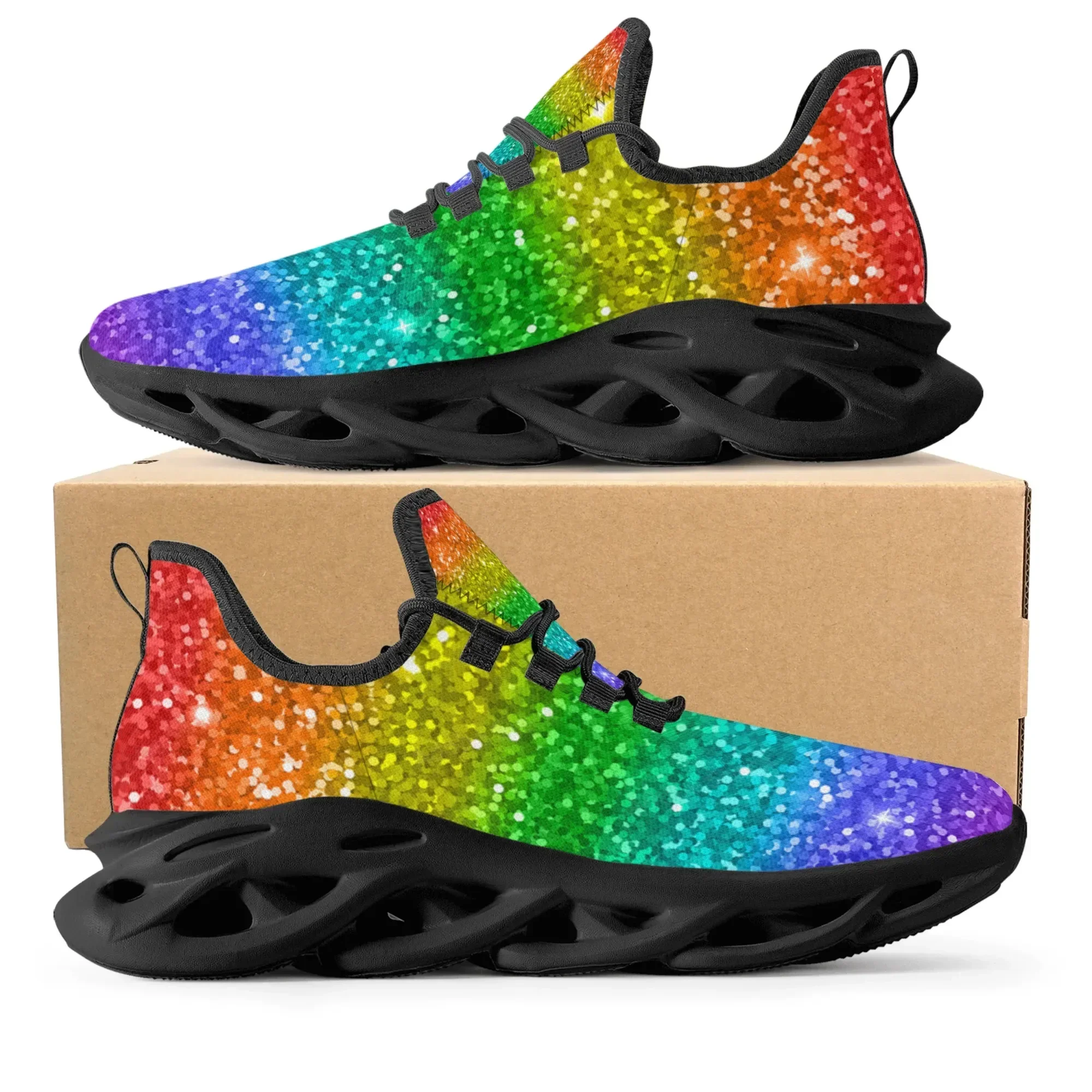 Kolorowe, tęczowe sneakersy w  – Men'S Shoes Basketball recenzja i cena