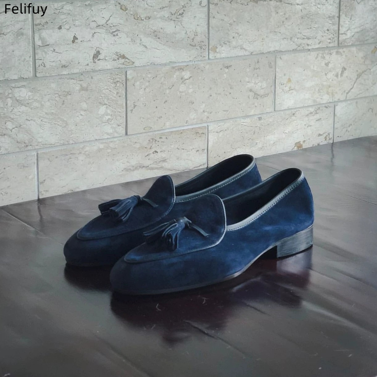 Męskie mokasyny z frędzlami, g – Men'S Shoes Navy Blue recenzja i cena