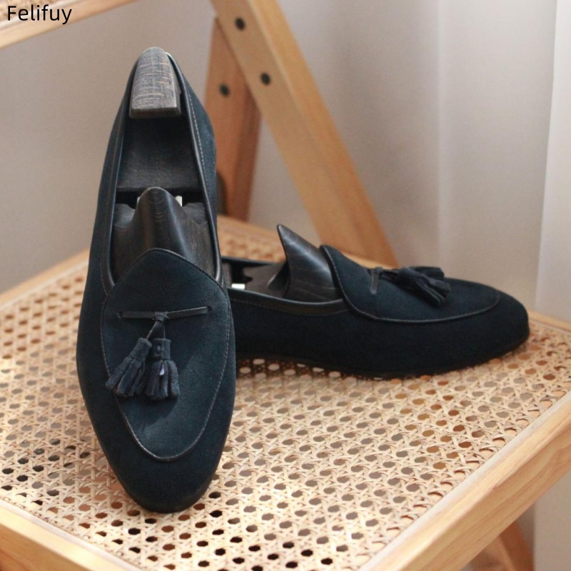 Męskie mokasyny z frędzlami, g – Men'S Shoes Navy Blue recenzja i cena