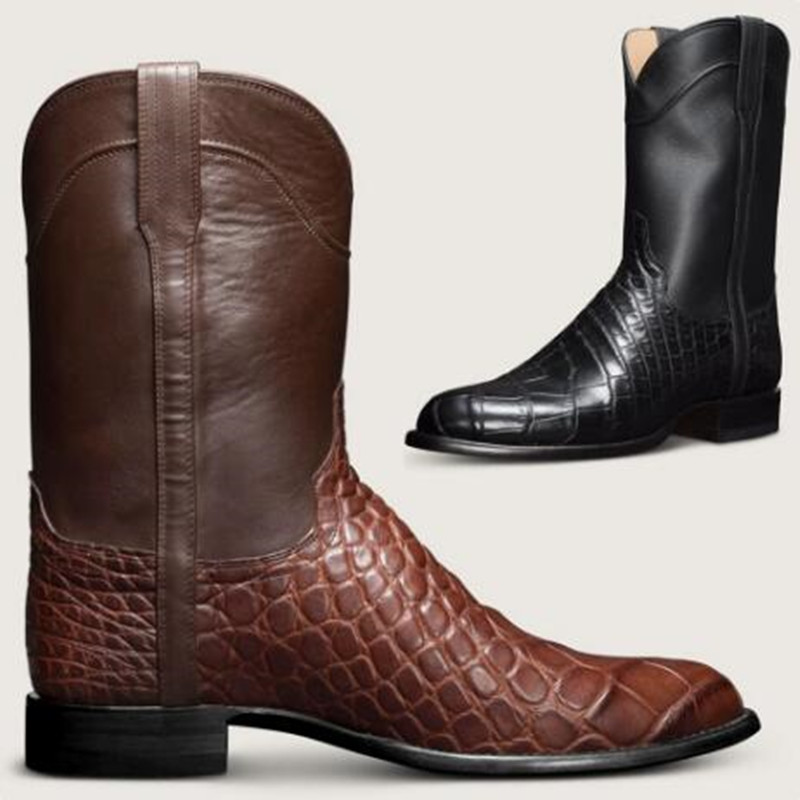 Męskie klasyczne botki ze wzor – Men Shoes Classic recenzja i cena