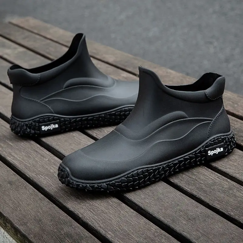 Krótkie kalosze męskie w stylu – Men Shoes Offer recenzja i cena