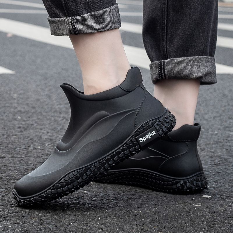 Krótkie kalosze męskie w stylu – Men Shoes Offer recenzja i cena